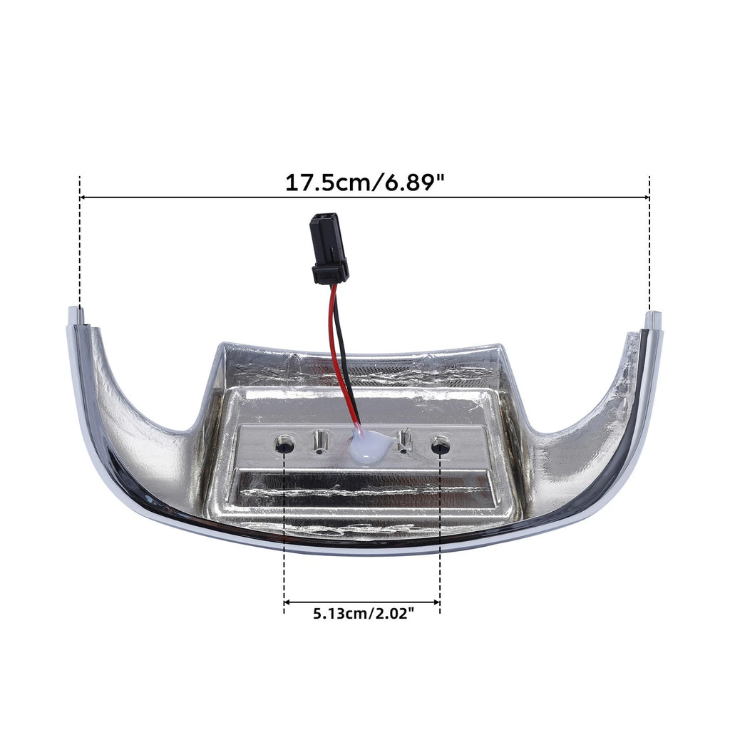 ABS Chrome Smoke Front Fender Tip Light for Harley Electra Glide (2014–2023)