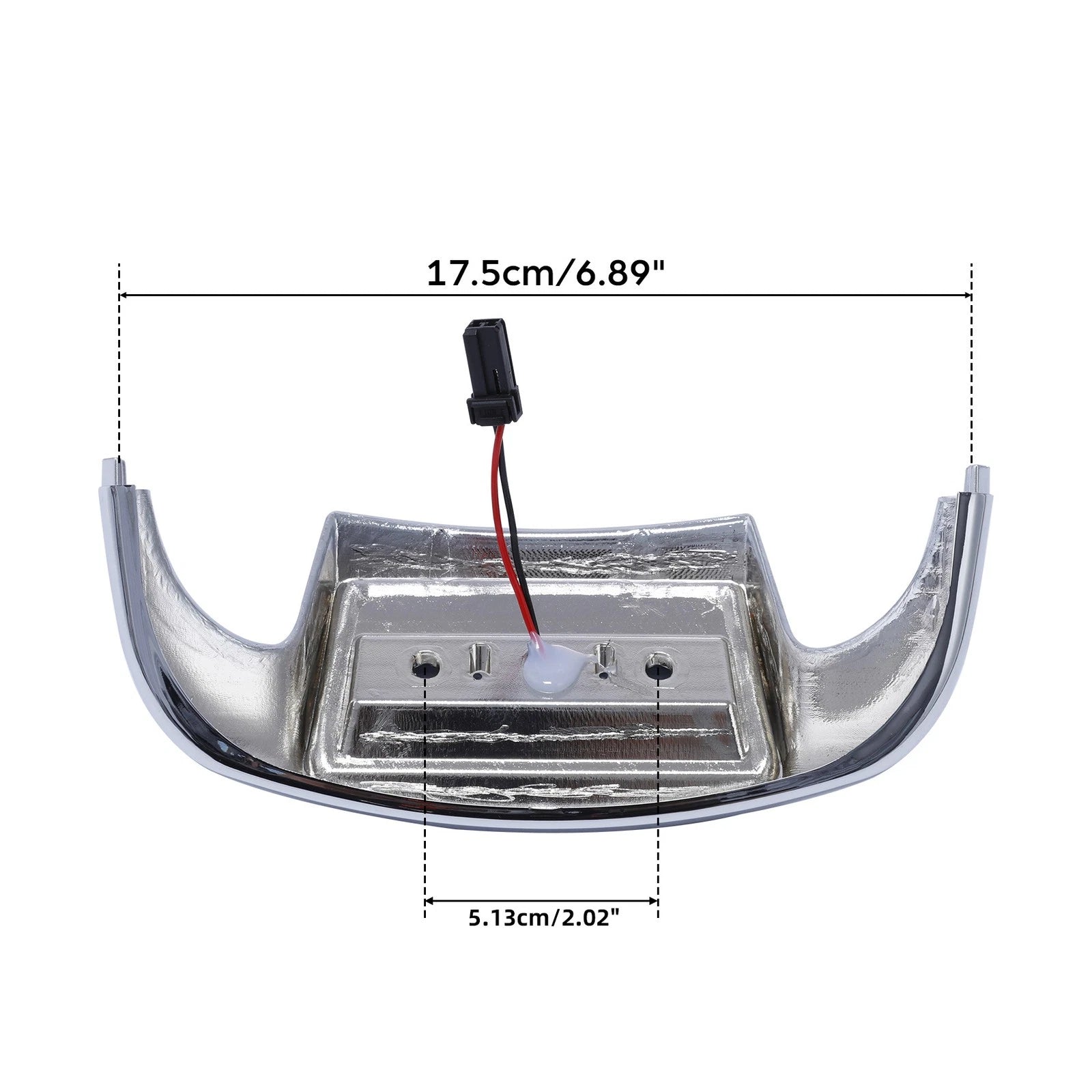ABS Chrome Smoke Front Fender Tip Light for Harley Electra Glide (2014–2023)