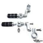 Foot Peg Clamps for HD Sportster 883 XL (2004–2023) & Kawasaki Vulcan VN400 (2006–2023) Chrome