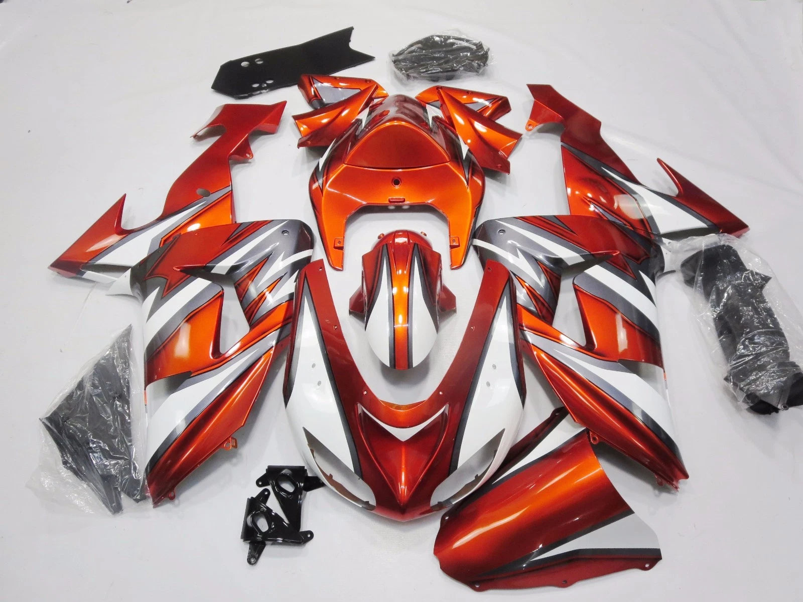 Fairing Kit for Kawasaki Ninja ZX10R (2006–2007) ABS Injection Bodywork Orange Red
