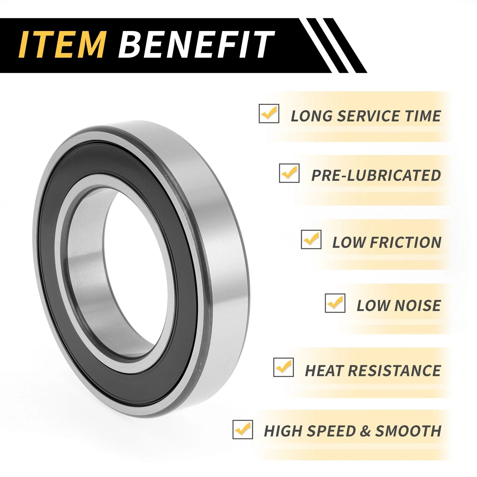 Deep Groove Ball Bearing P5 for Scooter Skateboard Wheel (75x130x25mm)