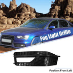 Front Left Fog Light Grille Cover for Audi A4 S4 S-line (2013–2015) 8K0807681L Black