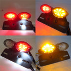 LED Tail Brake Light License Plate Holder for Motorcycle (Dirt Bike, Chopper, Cruiser)