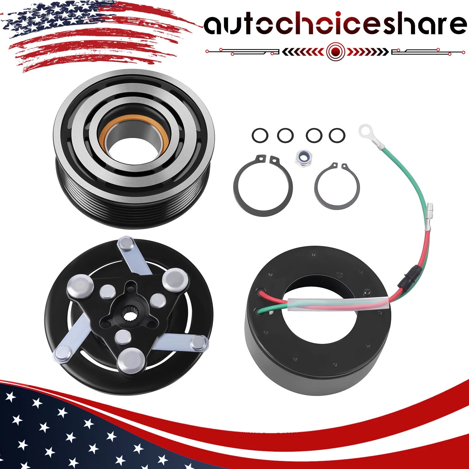 A/C Compressor Clutch Kit for Honda CR-V 2.4L (2002–2006)