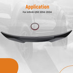 Rear Trunk Spoiler Wing Lip for Infiniti Q50 (2014–2024) ABS Painted