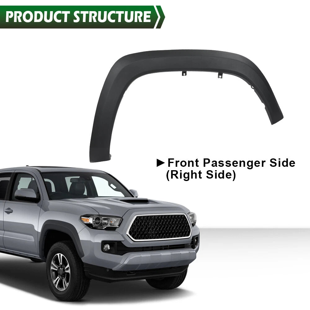 Right Passenger Front Fender Flare Molding Trim for Toyota Tacoma (2016–2023)