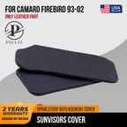 Sunvisor Leather Synthetic Covers for Camaro Firebird (1993–2002) Gray Stitch