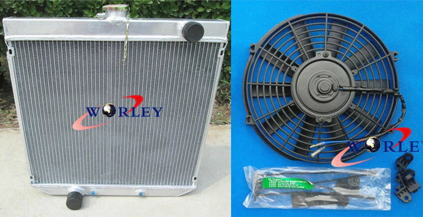 Aluminum Radiator & Fan for Ford Falcon XR XT XW XY Windsor 289 302 351