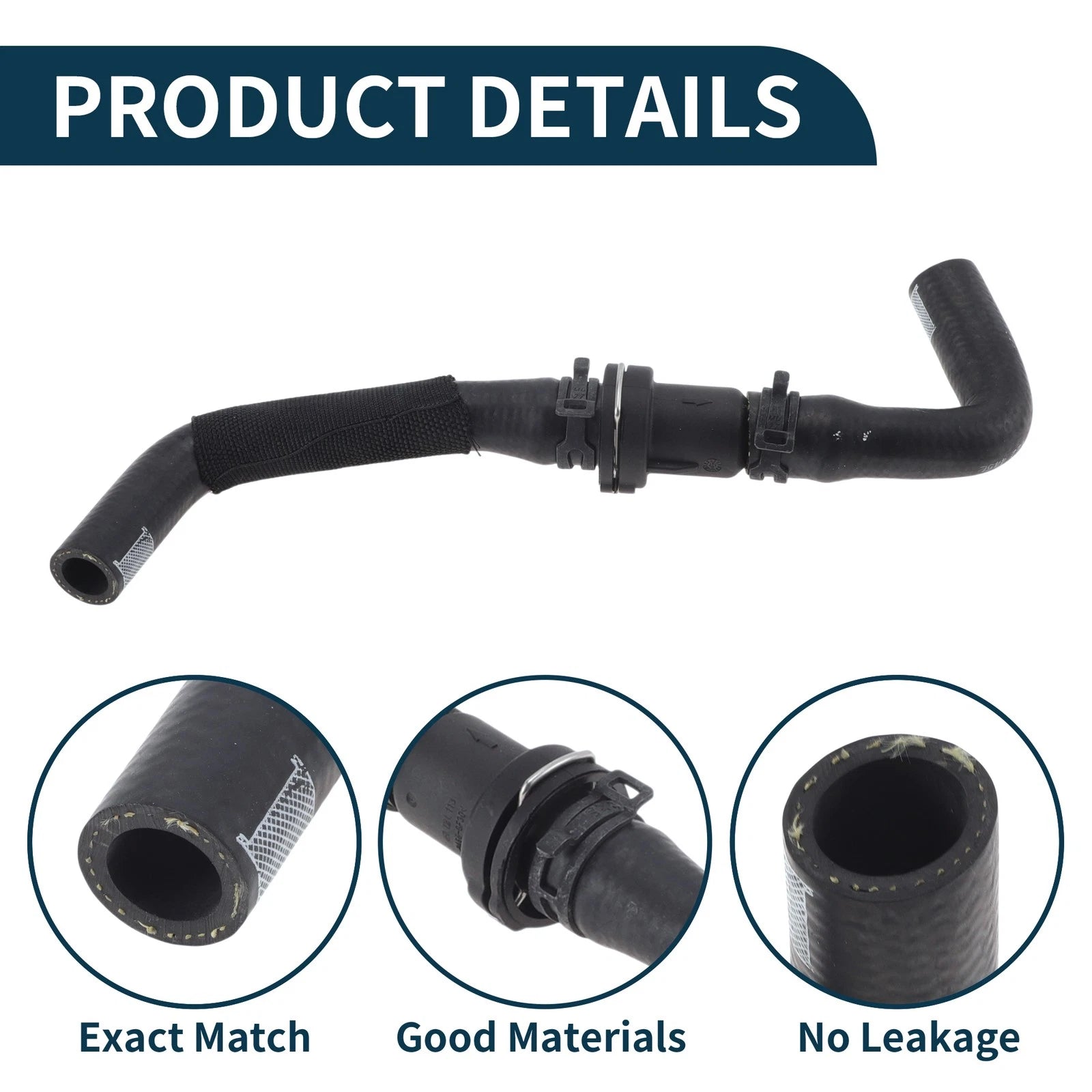 Radiator Hose for Audi A6 2.0L (2016–2018) No. 4G0122445LN Rubber