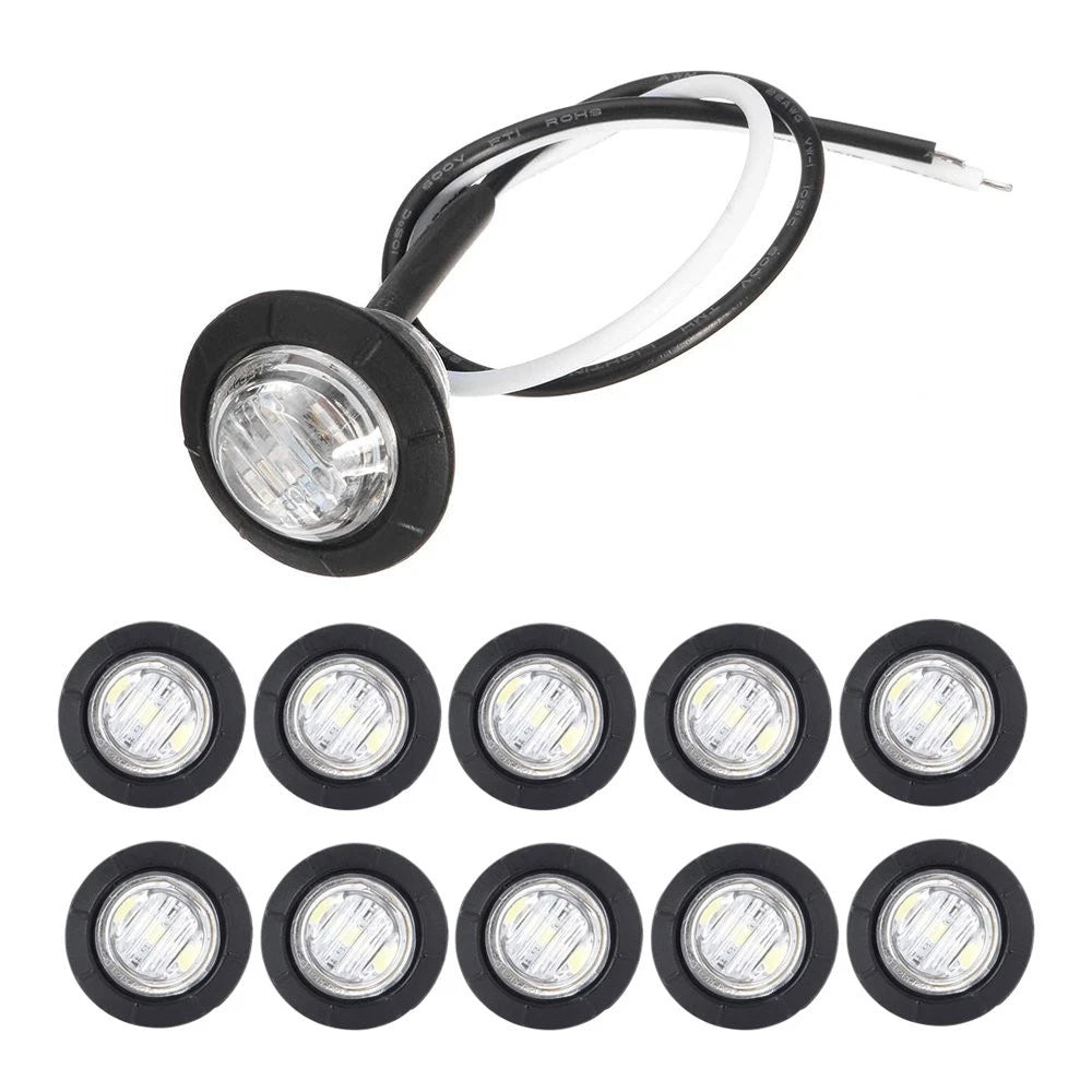 Set of 20 LED Marker Lights for Truck Trailer ATV (12V)
