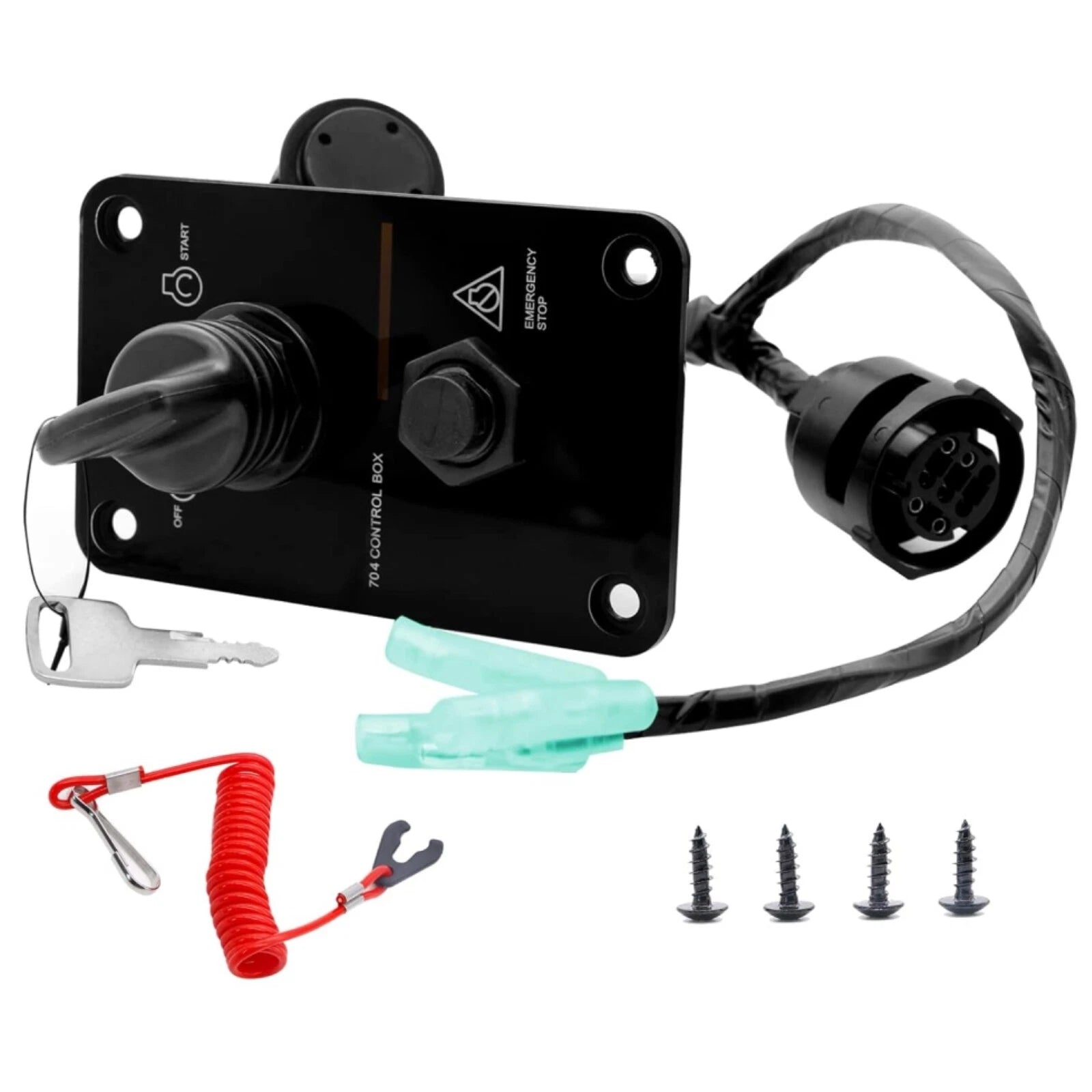 Outboard Single Engine Key Switch Panel for Yamaha (704-82570-12-00)