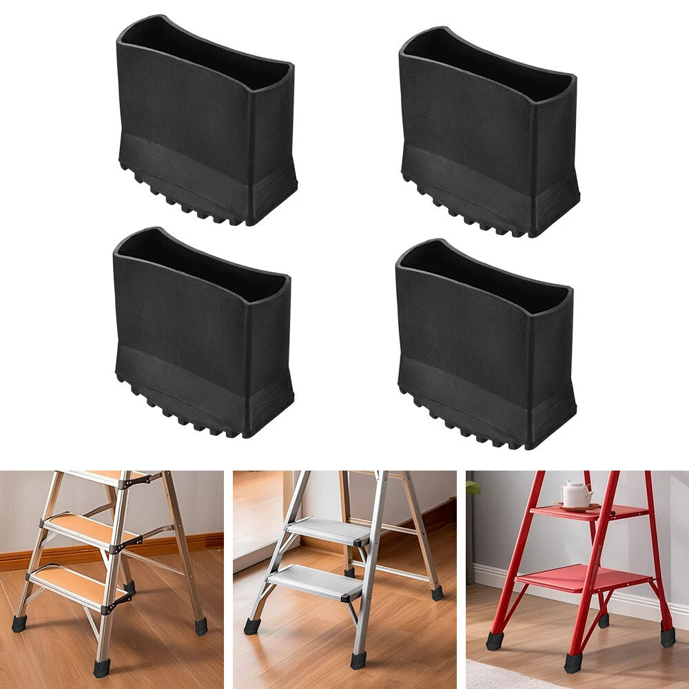 Set of 4 Rubber Non-Slip Ladder Feet Mats for Aluminum Ladder