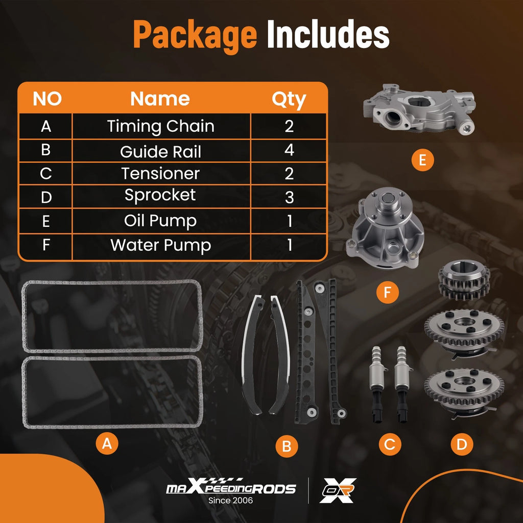 Timing Chain Kit for Ford Lincoln 5.4L SOHC V8 Triton (2004–2008) 3L3Z6M280EA