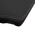 Leather Console Lid Armrest Cover for Dodge Challenger (2015–2020) Pink Stitch