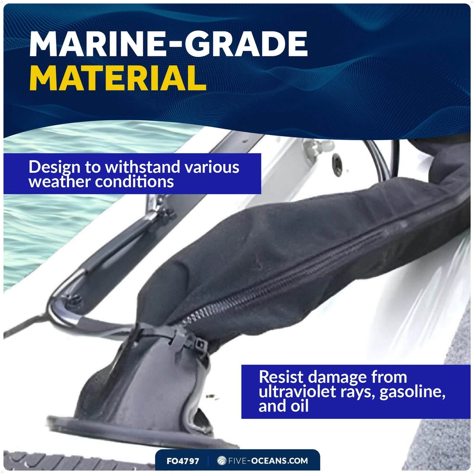 2-Inch Cable Boot for Boat Transom and Motor Well