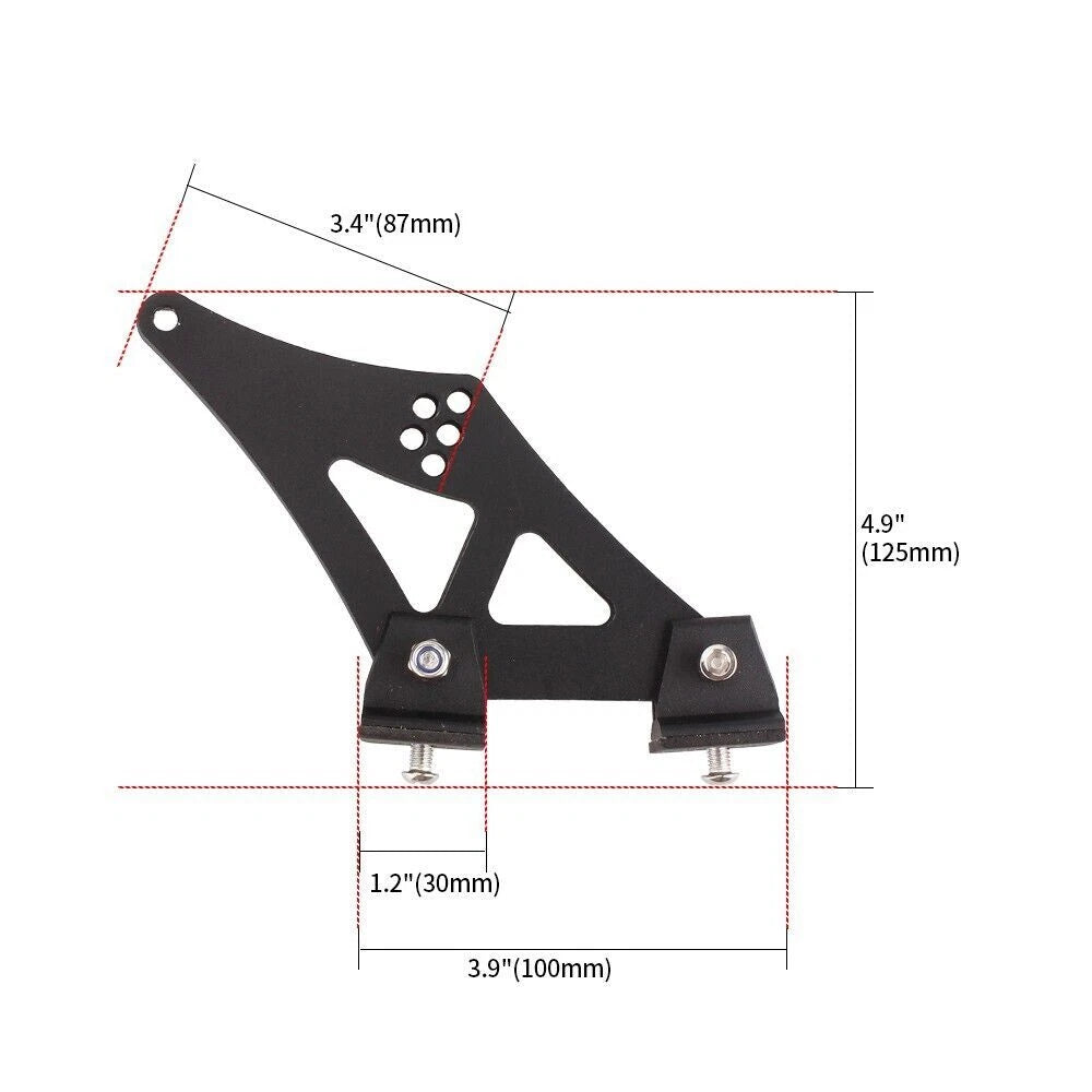 Set of 2 CNC Rear Wing Spoiler Mount Brackets for Universal Cars