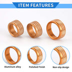 3X AC Media Tune Switch Knob Cover Ring for Dodge Challenger (2015–2019) Orange
