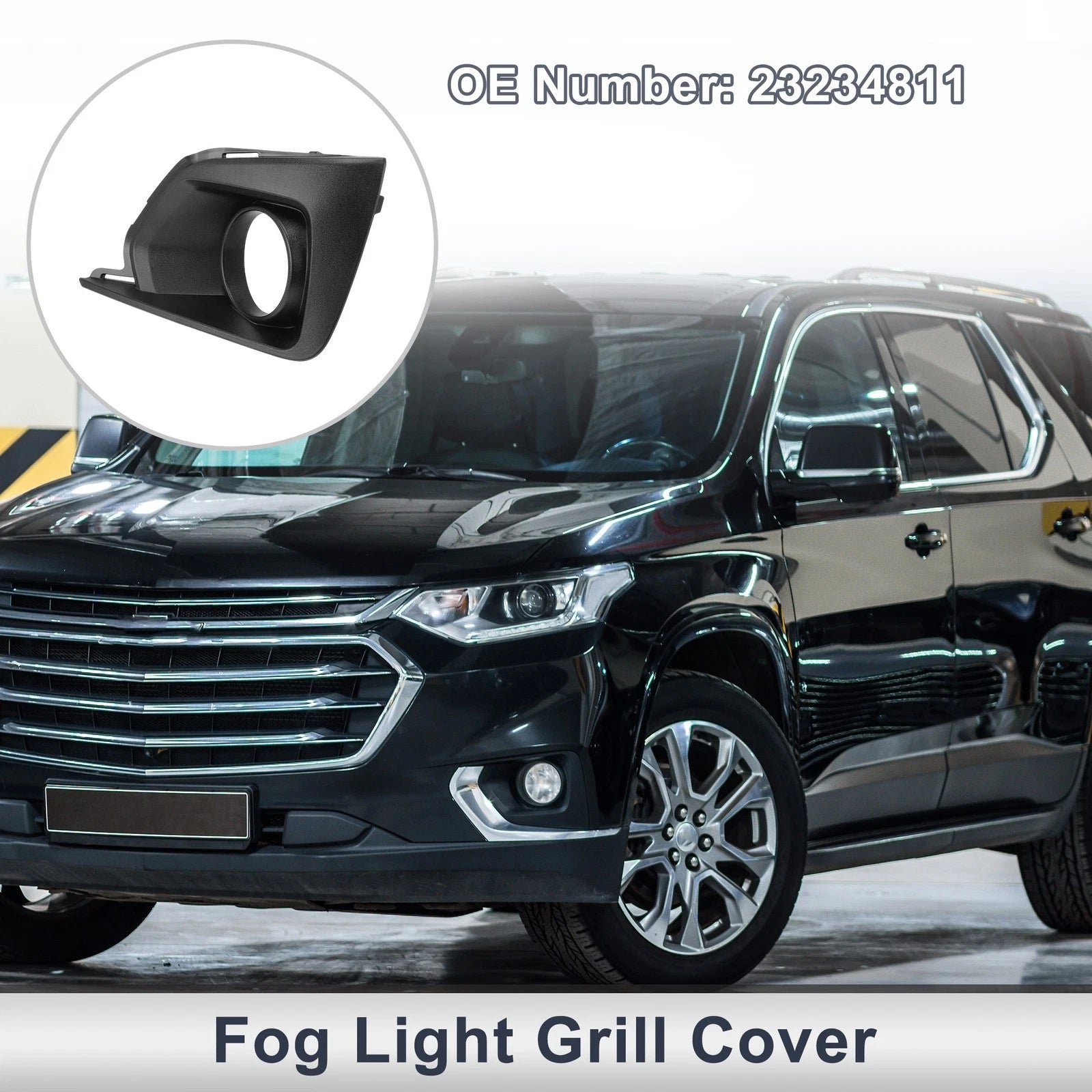 1 Pc Fog Light Grill for Chevrolet Traverse (2018–2019) No. 23234811