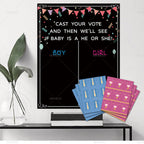 Voting Board Decoration for Gender Reveal Baby Shower Party