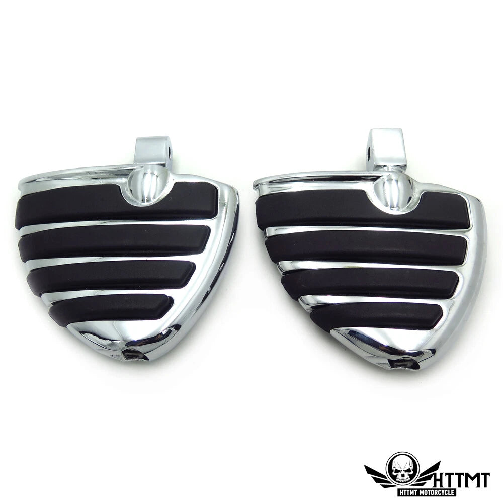 Chrome Wing Mini Floorboards Footpeg for Yamaha Road Star Warrior (2002–2009)