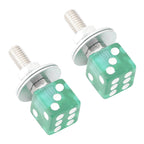 2X Custom DICE License Plate Bolt Screws for Motorcycle Chopper Bobber