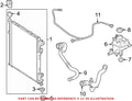 Genuine OEM Engine Coolant Overflow Hose for Mercedes (2012–2018) 1665001091