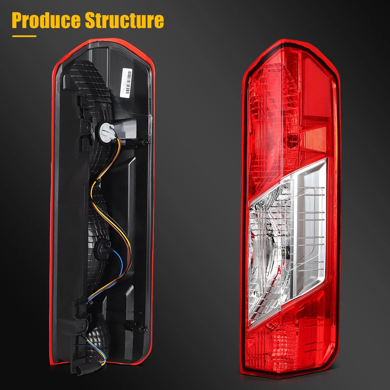 Rear Tail Light Assembly for Ford Transit 150 250 350 (2015–2023) Red Housing