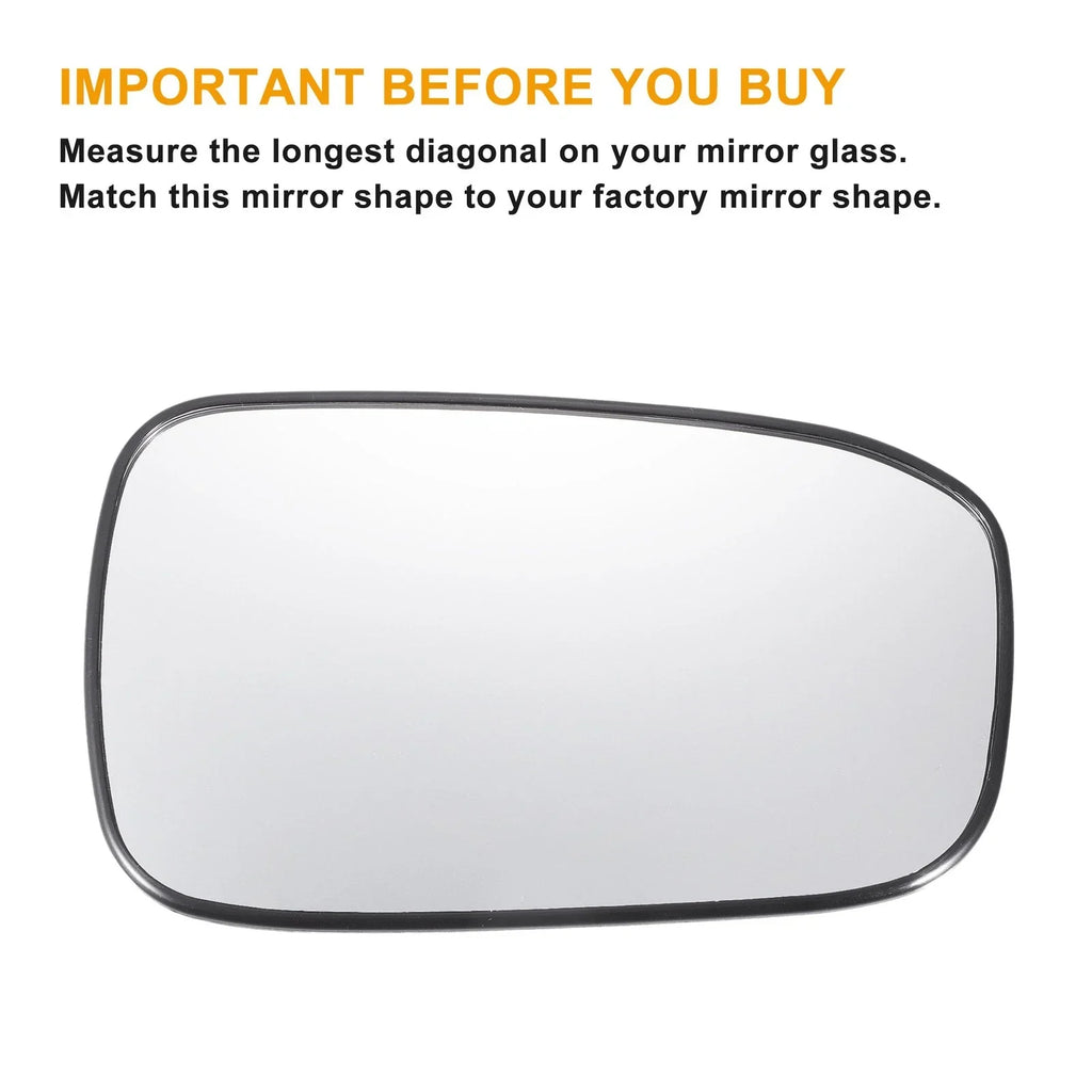 Pair White Mirror Glass w/ Back Non-heated for Honda Accord (2003-2007)