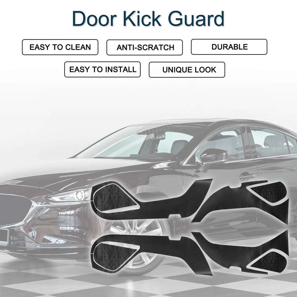 Set of 1 Door Kick Guard for Mazda Atenza (2013–2020) Black Front Rear