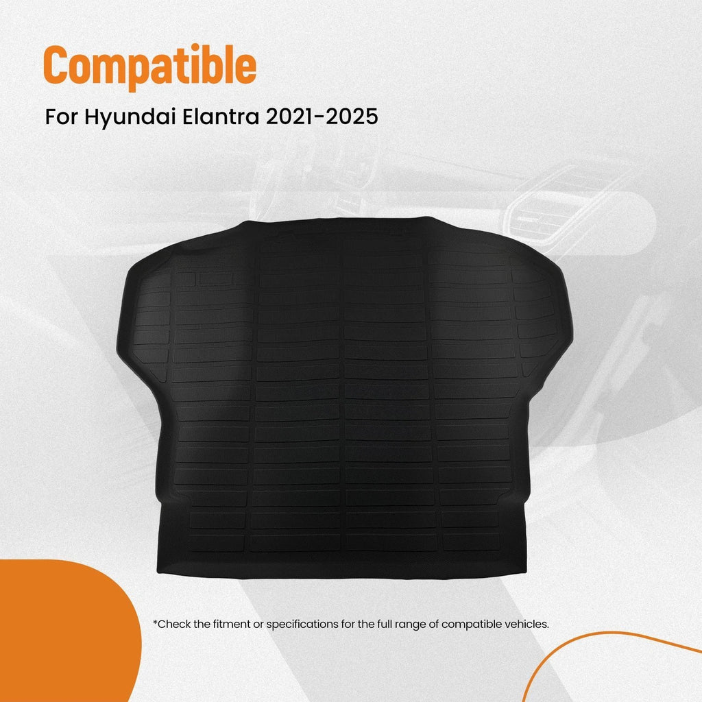 All Weather Trunk Cargo Mat for Hyundai Elantra (2021–2024) TPE Black