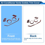 Set of 5 Air Condition Outlet Vent Trim Cover Frame for Kia Forte K3 (2019–2024) Red