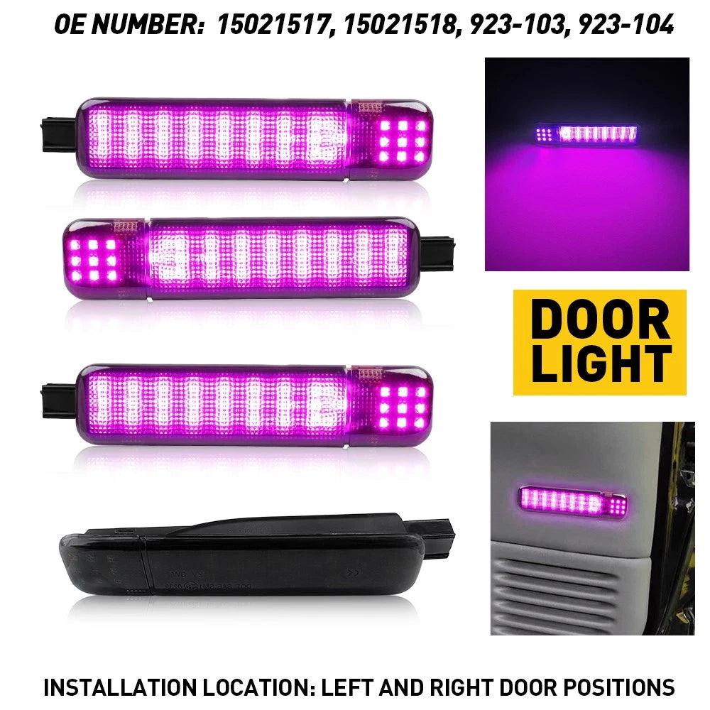 Set of 4 LED Door Courtesy Lights for Chevy Silverado Suburban Tahoe Sierra Yukon