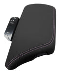 Leather Console Lid Armrest Cover for Dodge Challenger (2015–2020) Pink Stitch