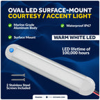 LED Interior Light Bar for RV Boat Ceiling Light with Touch Switch