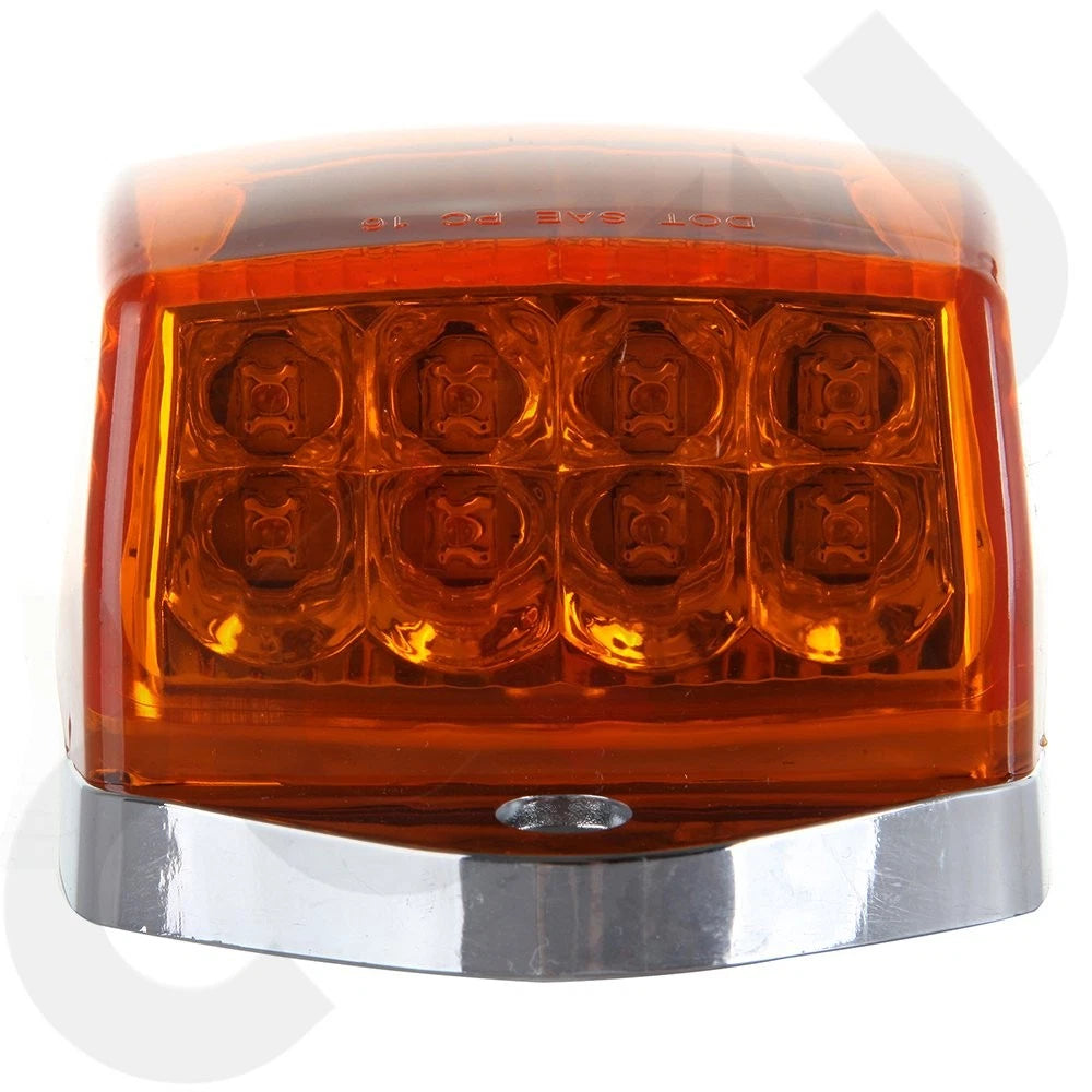 Set of 7 Yellow Cab Marker Clearance Lights Chrome for Freightliner Peterbilt (2017)