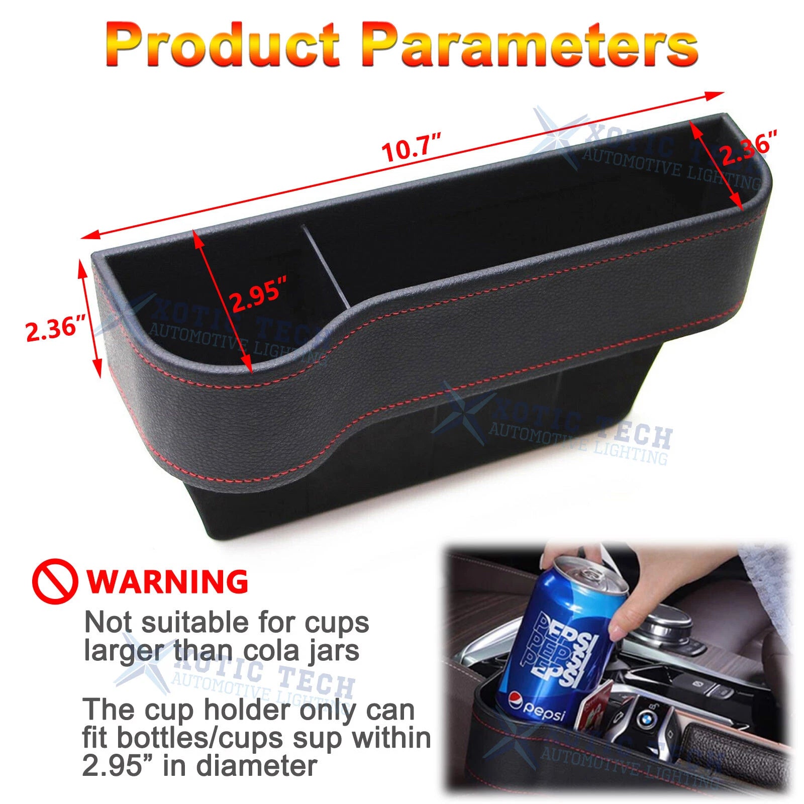 Console Side Pocket Organizer for Toyota Camry (2018-2024)