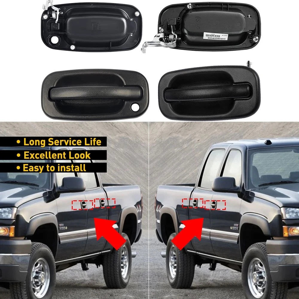 Exterior Door Handle Set of 2 for w/ Key Hole
