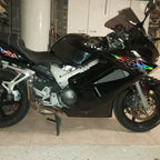 Multicolor Motorcycle Fire Flame Decals for Universal Fit (No Year Specified)
