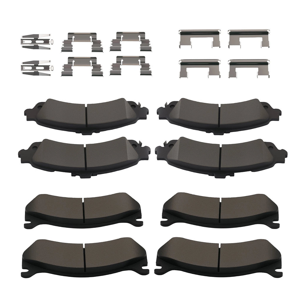8pcs Ceramic Brake Pads Set for Cadillac Escalade EXT (2002–2006) D834