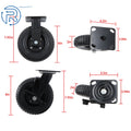 Set of 4 Heavy Duty 8 Inch Casters with Side Brakes