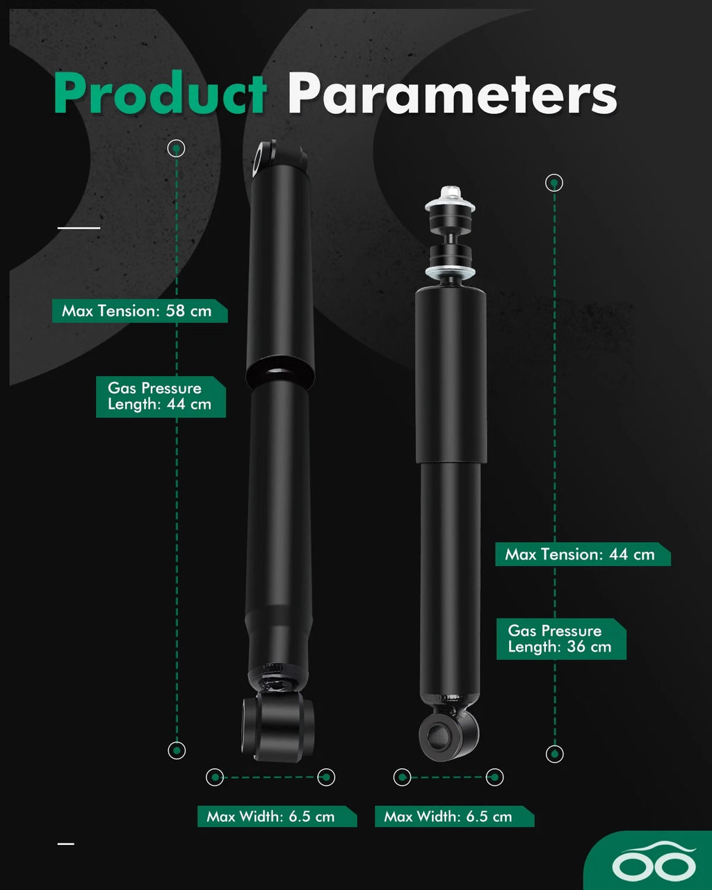 Set of 4 Front Rear Shocks Struts for Toyota Pickup 1986–1995, 4Runner 1984–1989