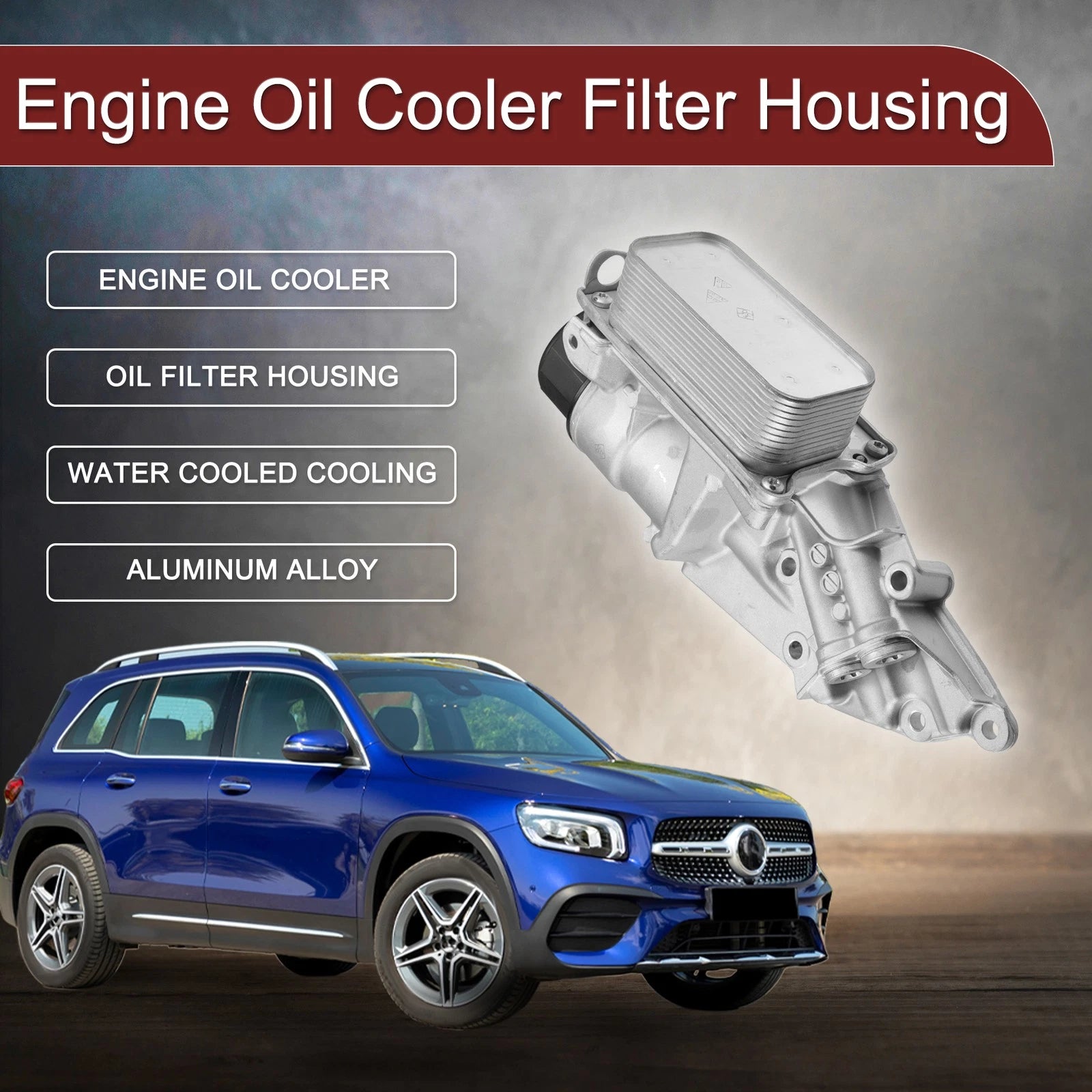 Engine Oil Cooler Filter Housing with Seals for Mercedes-Benz G550 (2009–2023) No. 2721800510
