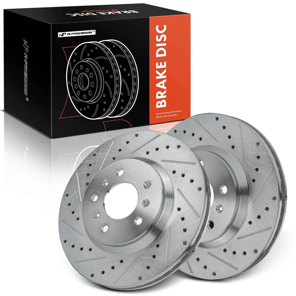 Front Drilled Brake Rotors for Chevy Impala Buick Lucerne (2006–2013)