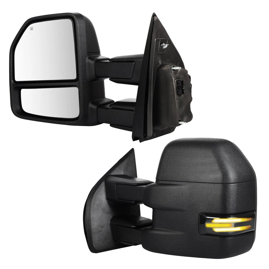 Towing Mirrors for Ford F150 (2015–2018) Power Heated Puddle Turn Signal 22 Pin