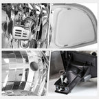 Upper Chrome Housing Headlight & Clear Side Corner Lamp for GMC Sierra/Yukon (1999–2007)
