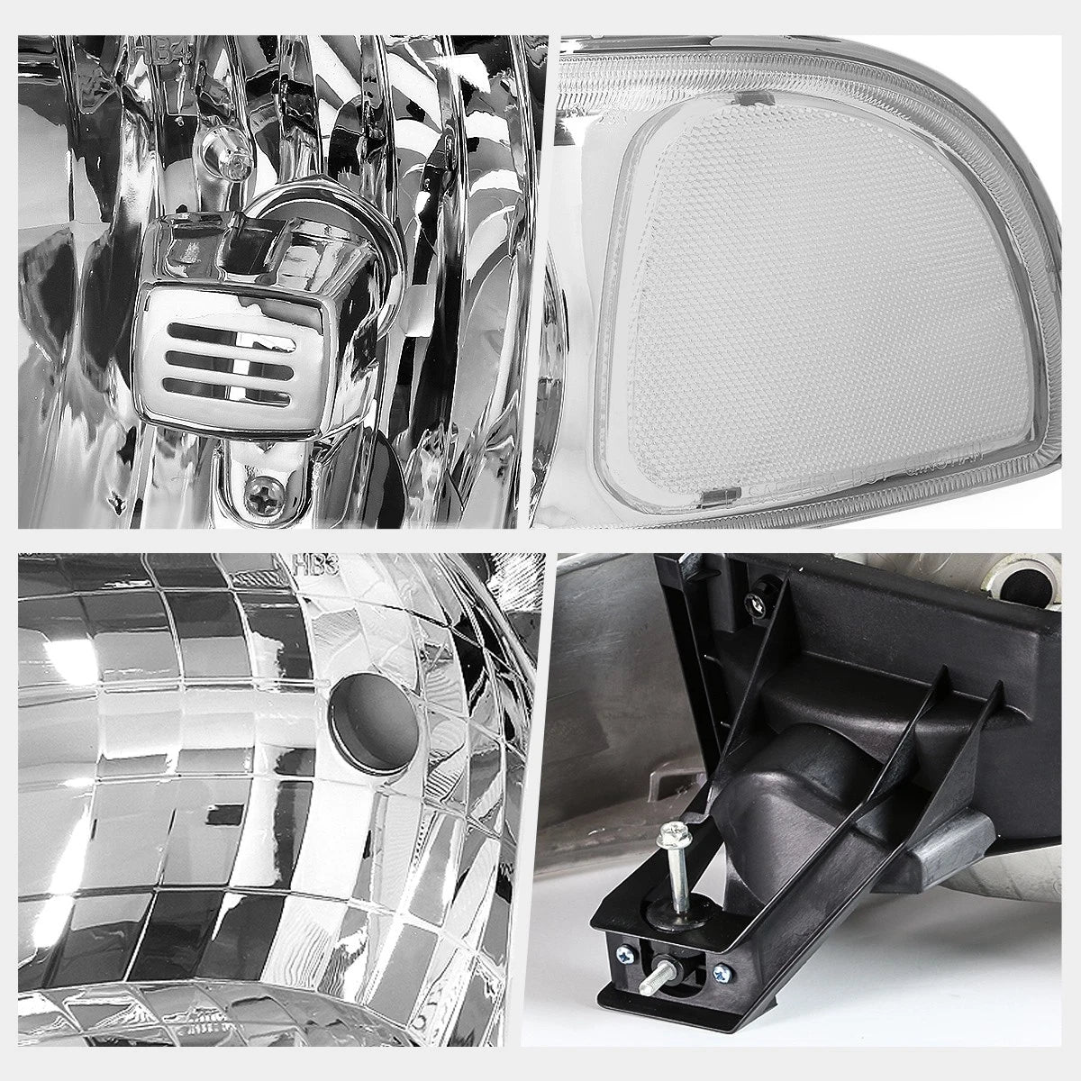 Upper Chrome Housing Headlight & Clear Side Corner Lamp for GMC Sierra/Yukon (1999–2007)