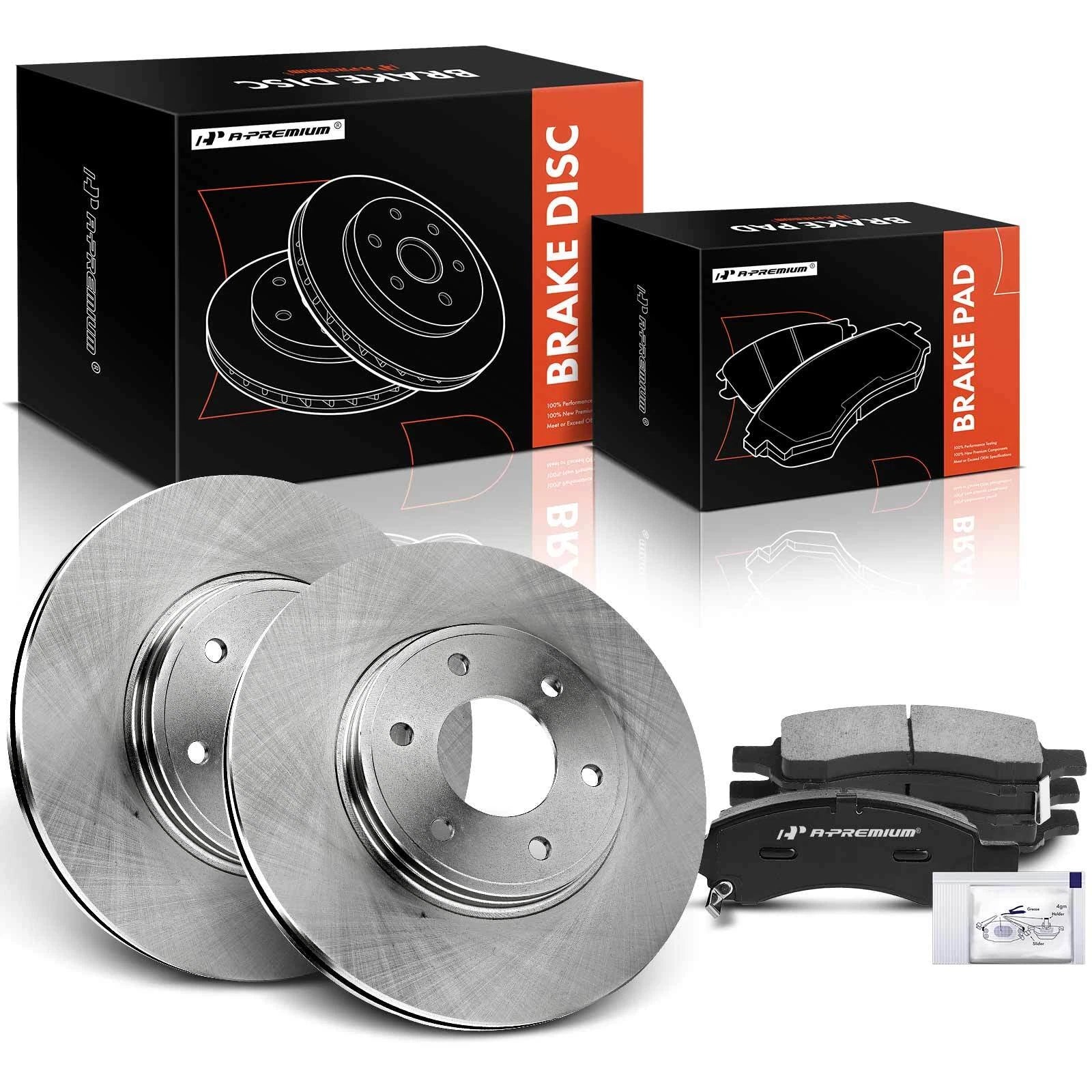 Front Disc Brake Rotors & Ceramic Pads for Chevy Trailblazer (2006–2009)