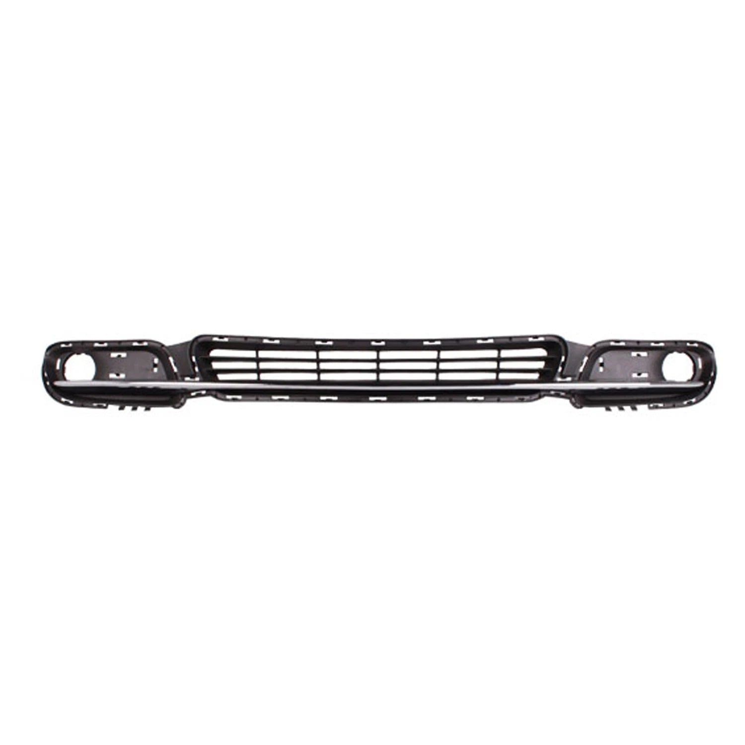 Replacement Black Chrome/Matte Polypropylene/ABS Front Bumper Cover Grille