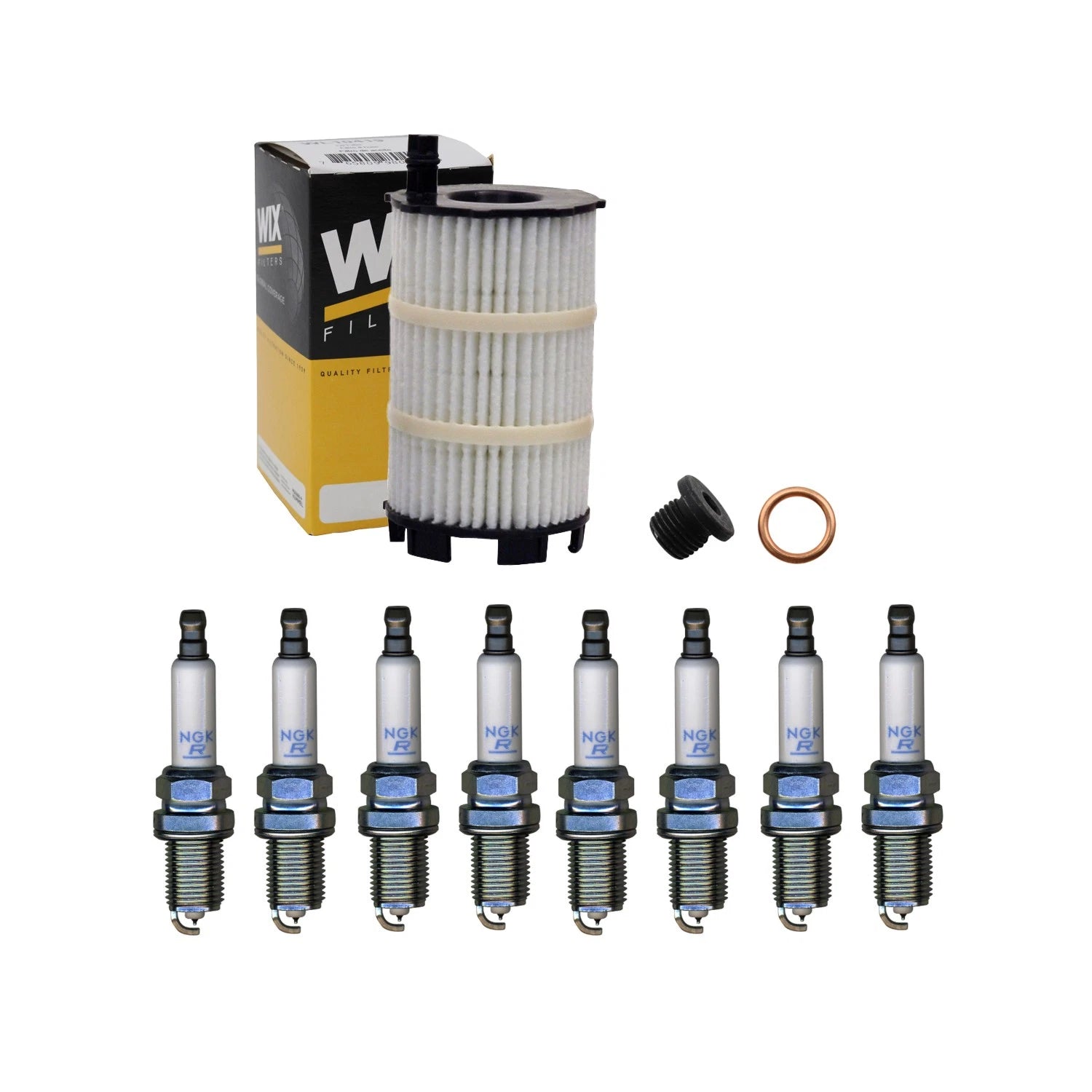 Wix Engine Oil Filter & NGK 8 Laser Platinum Spark Plugs for Audi RS5 (2010–2015)