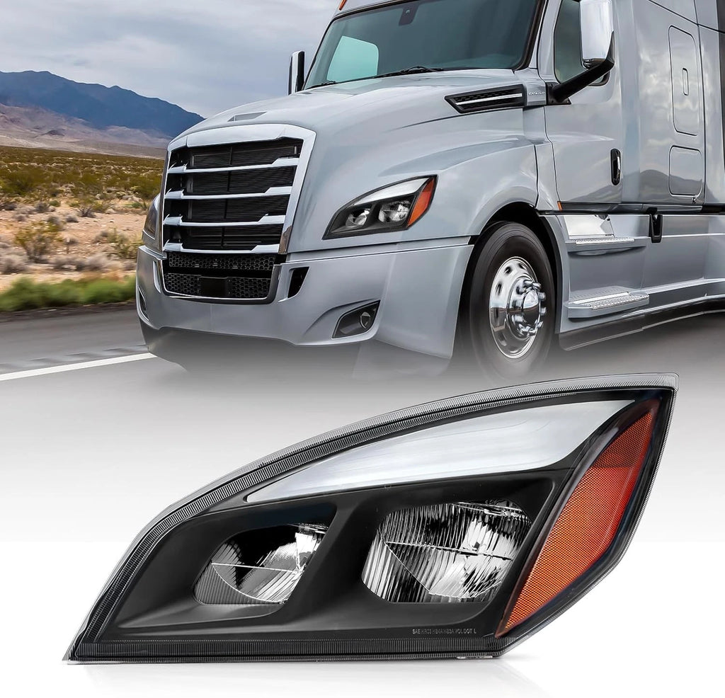 LED Headlight for Freightliner Cascadia (2018–2025) LH Black Headlamp